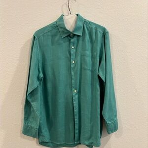 Tommy Bahama Men’s Aqua Linen Shirt